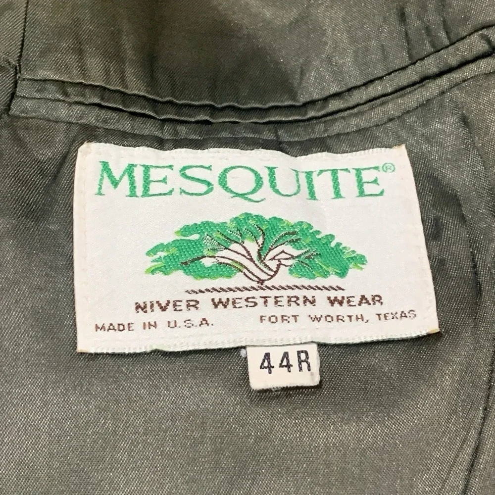 VTG Mesquite Niver Western Wear Western Yoke Snap Button Blazer Vintage Mens 44R